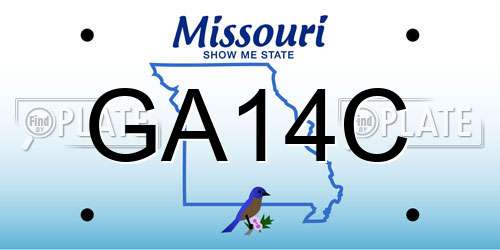 GA14C Missouri License Plate