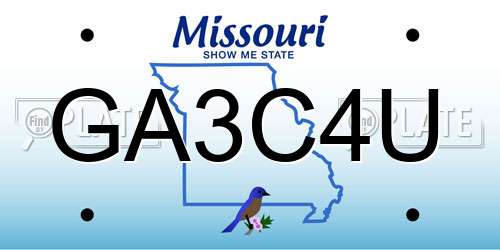 GA3C4U Missouri License Plate