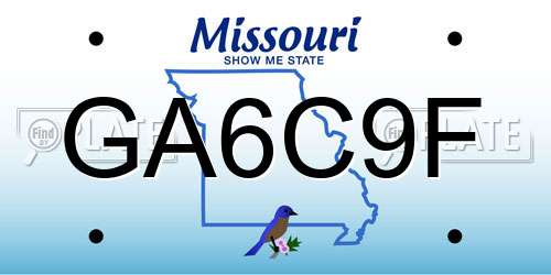 GA6C9F Missouri License Plate