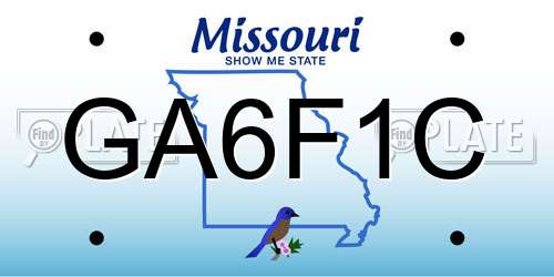 GA6F1C Missouri License Plate