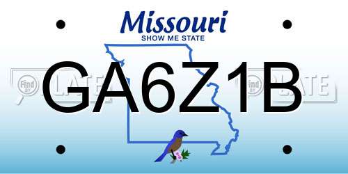 GA6Z1B Missouri License Plate
