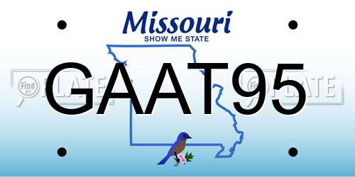 GAAT95 Missouri License Plate