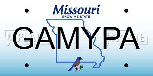 GAMYPA Missouri License Plate