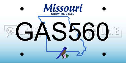 GAS560 Missouri License Plate