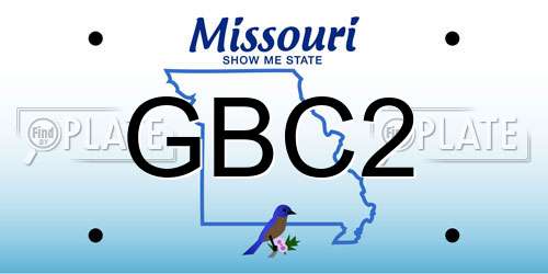GBC2 Missouri License Plate