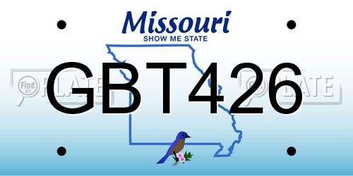 GBT426 Missouri License Plate