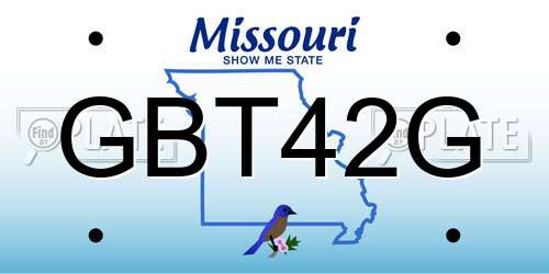 GBT42G Missouri License Plate