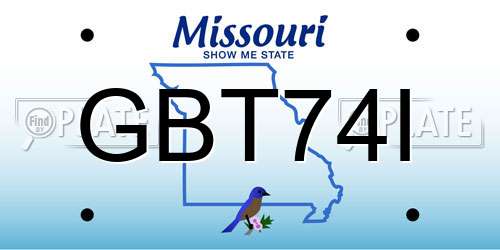 GBT74I Missouri License Plate