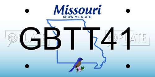 GBTT41 Missouri License Plate