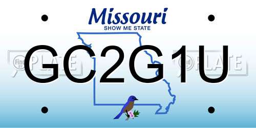 GC2G1U Missouri License Plate