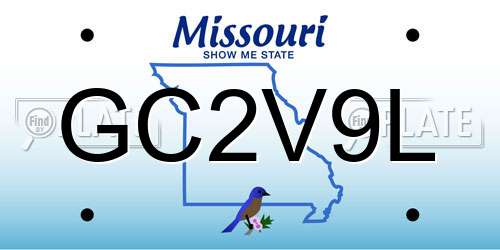 GC2V9L Missouri License Plate