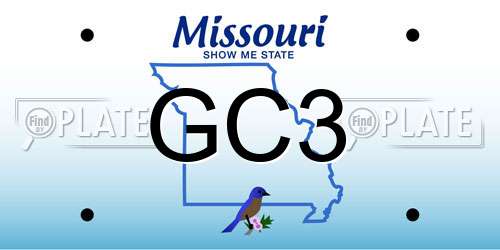 GC3 Missouri License Plate