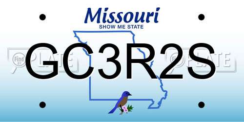 GC3R2S Missouri License Plate