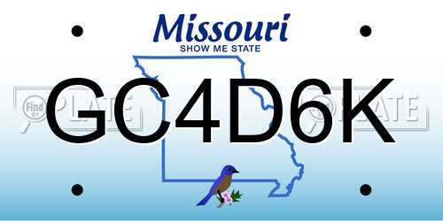 GC4D6K Missouri License Plate