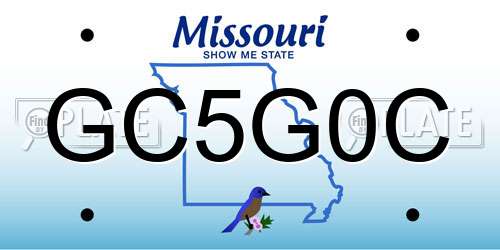 GC5G0C Missouri License Plate