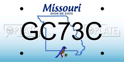 GC73C Missouri License Plate