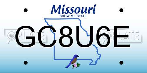 GC8U6E Missouri License Plate