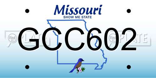 GCC602 Missouri License Plate