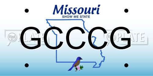GCCCG Missouri License Plate