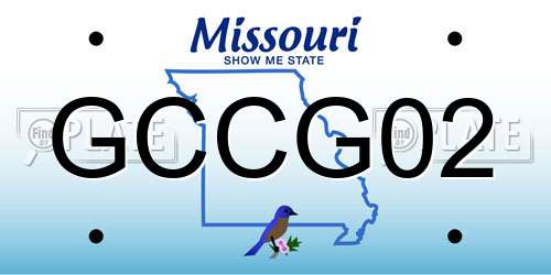 GCCG02 Missouri License Plate