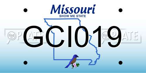 GCI019 Missouri License Plate