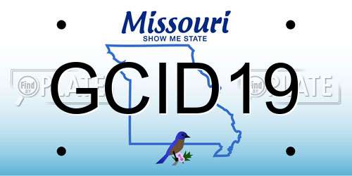 GCID19 Missouri License Plate
