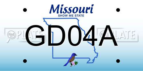 GD04A Missouri License Plate