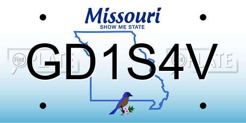 GD1S4V Missouri License Plate