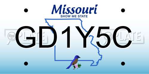 GD1Y5C Missouri License Plate