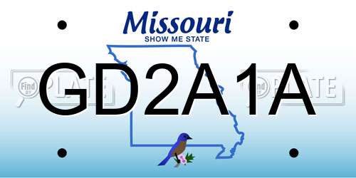 GD2A1A Missouri License Plate