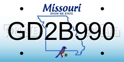 GD2B990 Missouri License Plate
