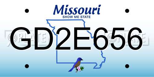 GD2E656 Missouri License Plate