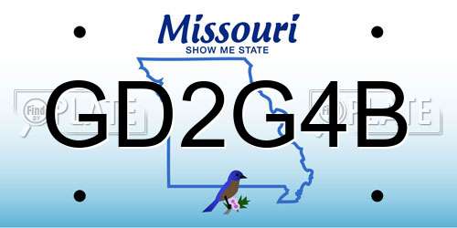 GD2G4B Missouri License Plate