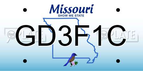 GD3F1C Missouri License Plate