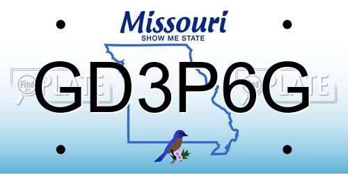 GD3P6G Missouri License Plate