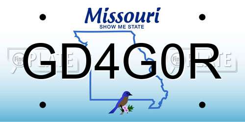 GD4G0R Missouri License Plate