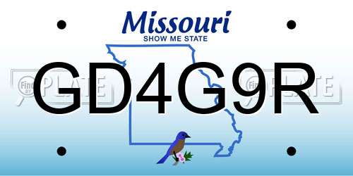 GD4G9R Missouri License Plate