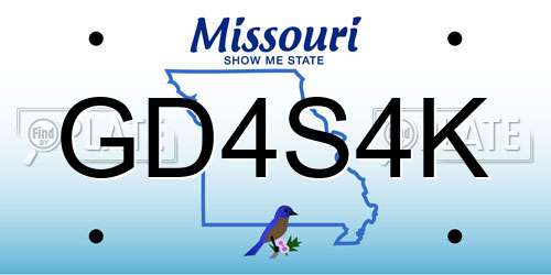 GD4S4K Missouri License Plate