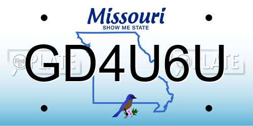 GD4U6U Missouri License Plate