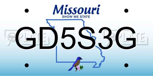 GD5S3G Missouri License Plate