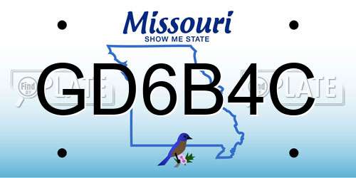 GD6B4C Missouri License Plate