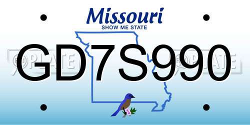 GD7S990 Missouri License Plate