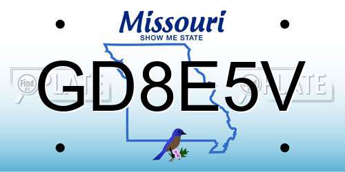GD8E5V Missouri License Plate