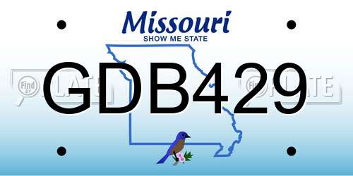GDB429 Missouri License Plate