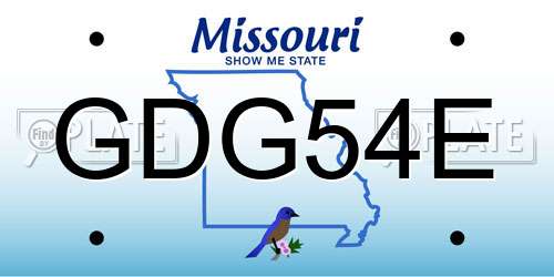 GDG54E Missouri License Plate