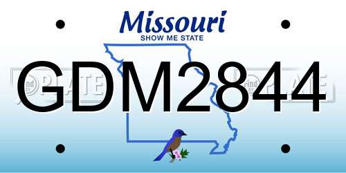 GDM2844 Missouri License Plate