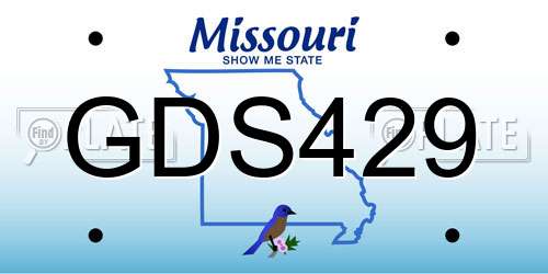 GDS429 Missouri License Plate