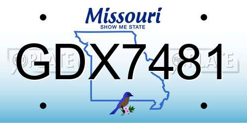 GDX7481 Missouri License Plate