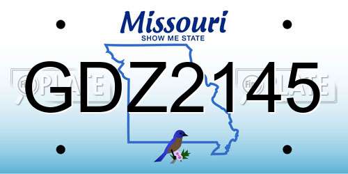 GDZ2145 Missouri License Plate