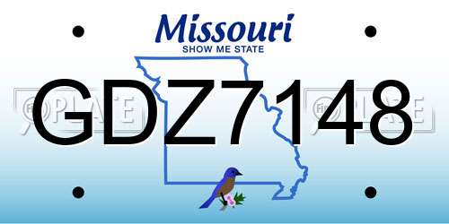 GDZ7148 Missouri License Plate